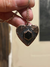 Load image into Gallery viewer, Onyx heart necklace
