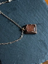 Load image into Gallery viewer, Sunstone electroformed copper stone necklace