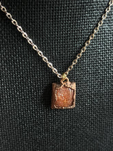 Load image into Gallery viewer, Sunstone electroformed copper stone necklace