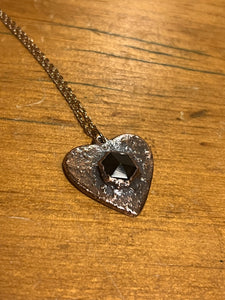 Onyx heart necklace
