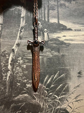 Load image into Gallery viewer, Onyx sword necklace
