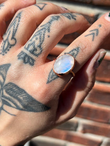Moon stone ring size 6