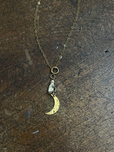 Load image into Gallery viewer, Hand and moon necklace
