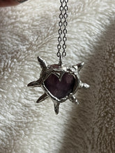 Load image into Gallery viewer, Amethyst heart necklace
