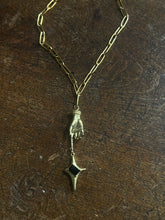 Load image into Gallery viewer, Hand and star necklace
