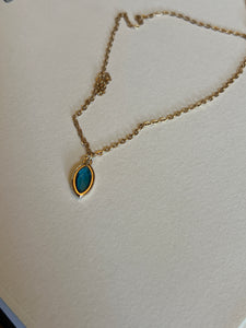 Blue stone necklace
