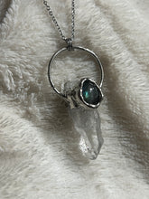 Load image into Gallery viewer, Quartz and labradorite necklace
