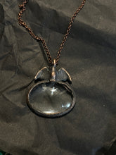 Load image into Gallery viewer, Copper electroformed magnify glass necklace
