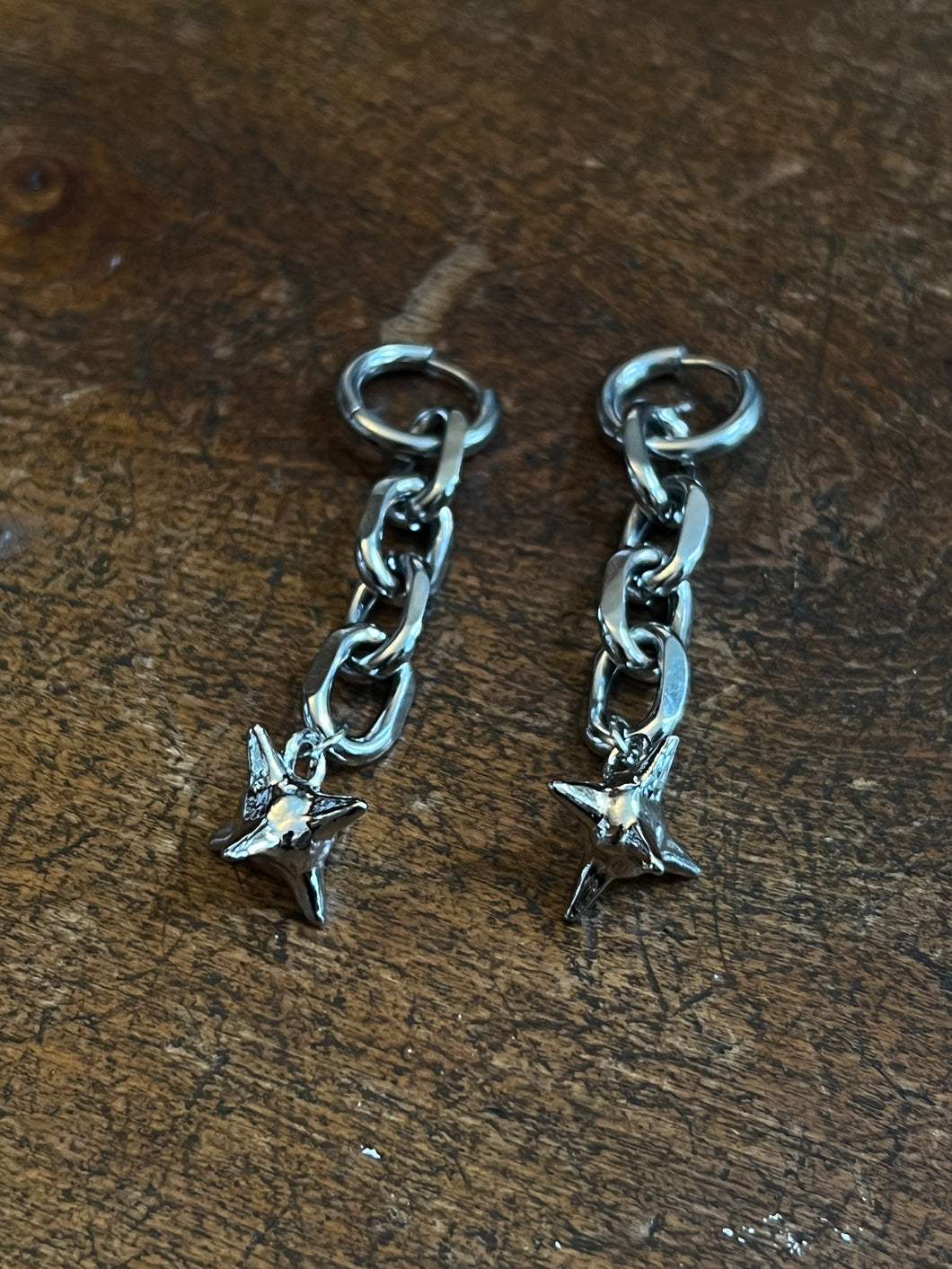 Chain and ball earrings