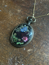 Load image into Gallery viewer, Pocket watch floral necklace
