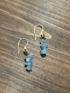 Aquamarine chip earrings
