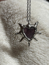 Load image into Gallery viewer, Amethyst heart necklace
