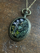 Load image into Gallery viewer, Pocket watch floral necklace
