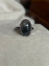 Load image into Gallery viewer, Tuxedo agate ring size 7.75

