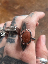 Load image into Gallery viewer, Goldstone ring size 6

