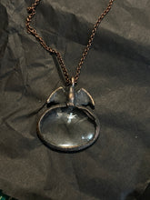 Load image into Gallery viewer, Copper electroformed magnify glass necklace
