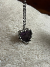 Load image into Gallery viewer, Amethyst heart necklace
