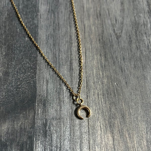 Dainty moon necklace