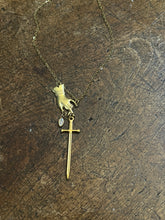 Load image into Gallery viewer, Sword and drop necklace
