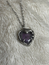 Load image into Gallery viewer, Amethyst heart necklace
