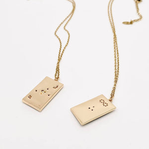 Enamel Tarot Inlay Cubic Zirconia Pendant Necklace