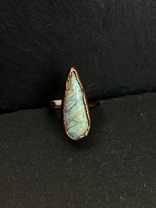 Flashy labradorite ring size 7