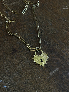 Heart lock necklace
