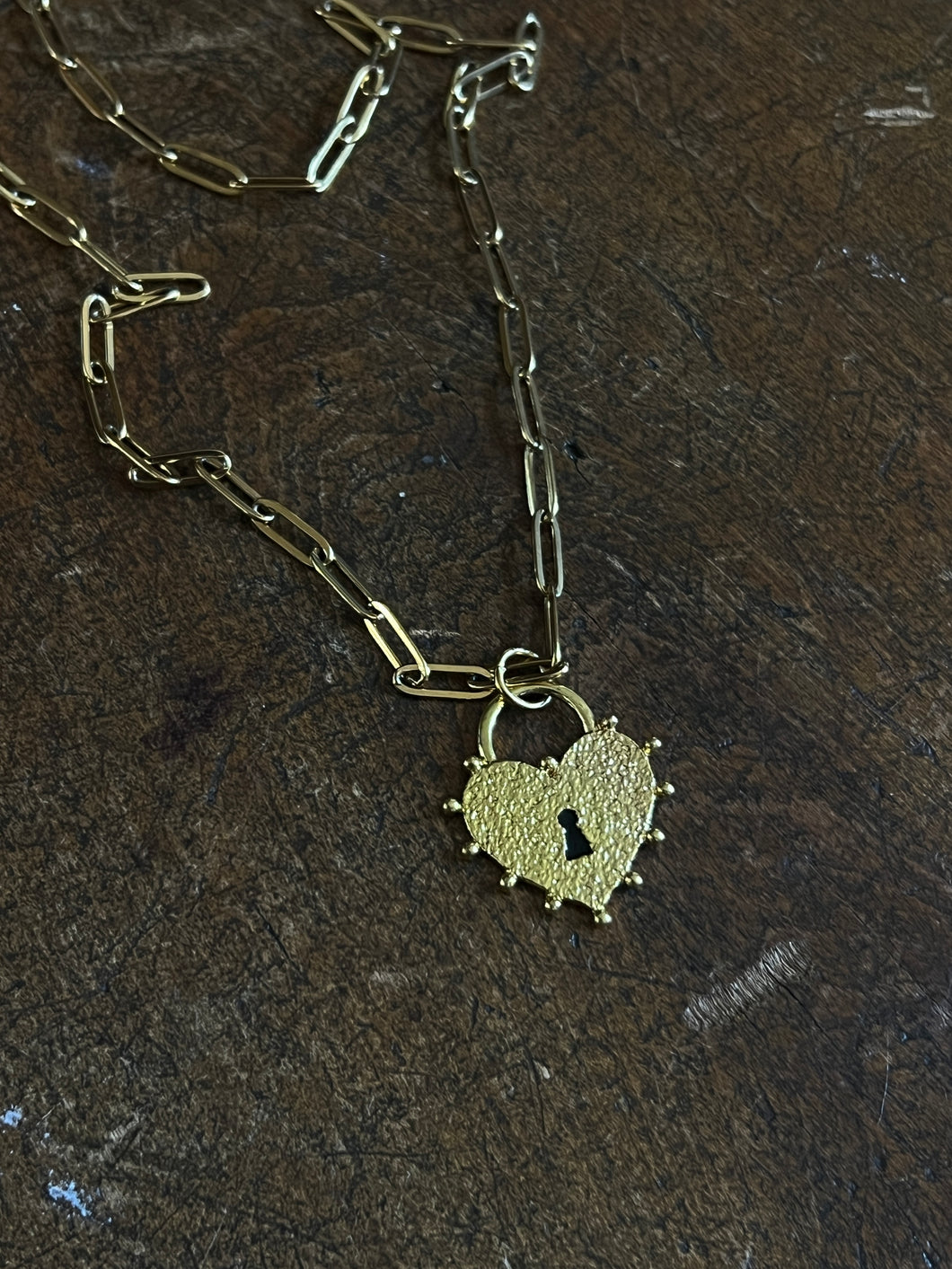 Heart lock necklace