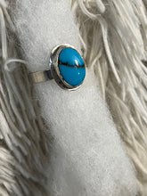 Load image into Gallery viewer, Sterling turquoise ring size 9

