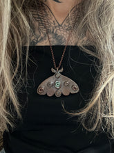 Load image into Gallery viewer, Moth and stone necklace
