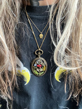 Load image into Gallery viewer, Pocket watch floral necklace
