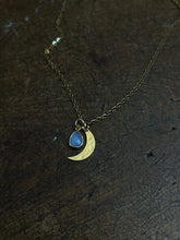 Load image into Gallery viewer, moon and drop necklace
