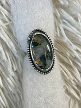 Load image into Gallery viewer, Moss  agate ring size
