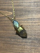Load image into Gallery viewer, Rutilated and labradorite necklace
