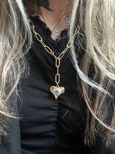 Load image into Gallery viewer, Evil eye Heart necklace

