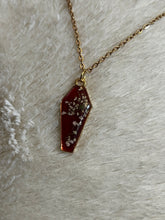 Load image into Gallery viewer, Floral coffin necklace

