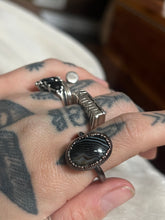 Load image into Gallery viewer, Tuxedo agate ring size 7.75
