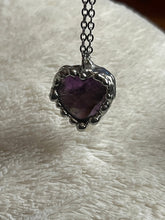 Load image into Gallery viewer, Amethyst heart necklace
