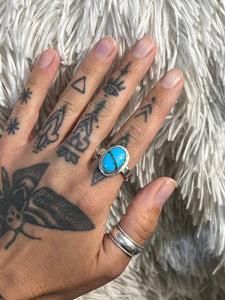 Sterling turquoise ring size 9