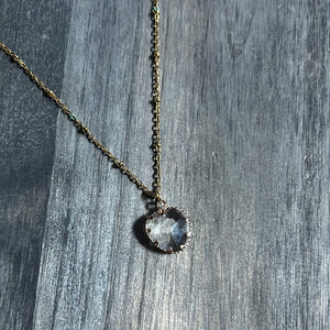 puffy heart necklace