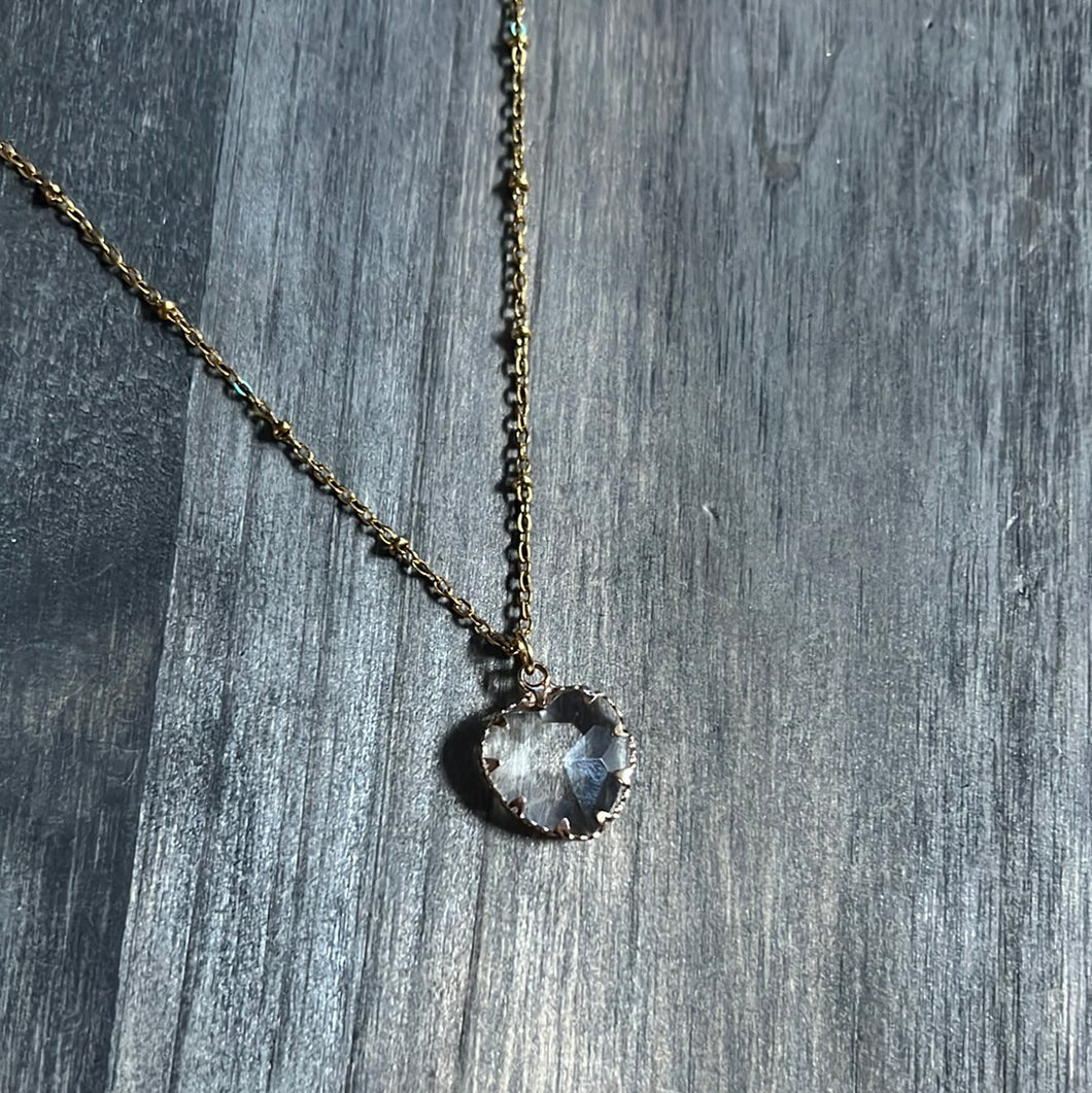 puffy heart necklace