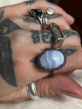 Load image into Gallery viewer, Blue lace agate ring size 7.25
