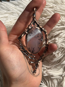 Large Dendritic agate necklace