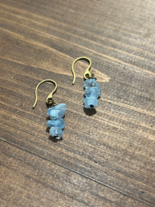 Aquamarine chip earrings
