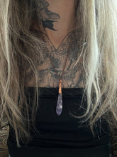 Load image into Gallery viewer, Amethyst point stone necklace

