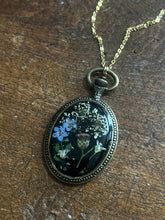 Load image into Gallery viewer, Pocket watch floral necklace
