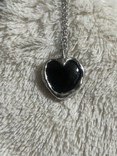 Load image into Gallery viewer, Onyx heart necklace
