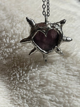 Load image into Gallery viewer, Amethyst heart necklace
