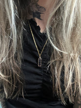 Load image into Gallery viewer, Purple rectangle necklace
