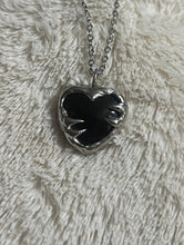 Load image into Gallery viewer, Onyx heart necklace
